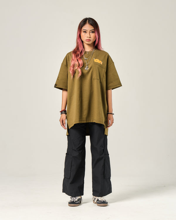 BIGBONES COINS POCKET TEE - OLIVE